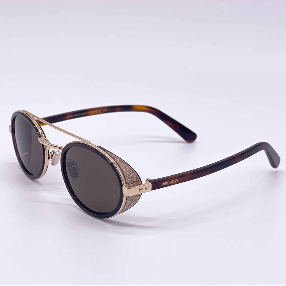NEW JIMMY CHOO TONIE/S FG4 BROWN GOLD SUNGLASSES JIMMY CHOO - Picture 5 of 13